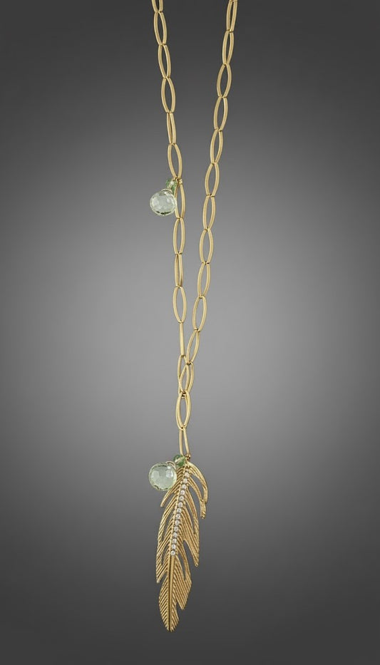 14K Gold Filled Clear Quartz Necklace – 34-Inch