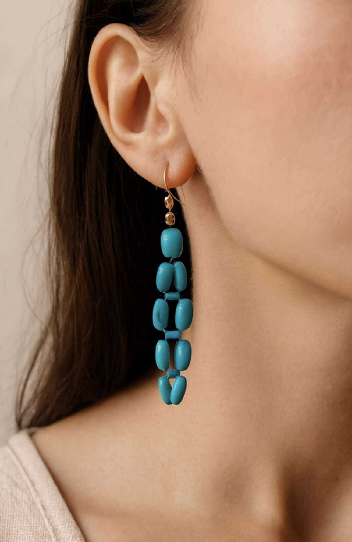 14K Gold Filled Blue Turquoise Stones