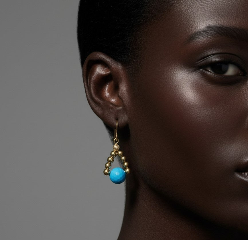 14k Gold Filled with Gold Plated and Natural Stone Beads