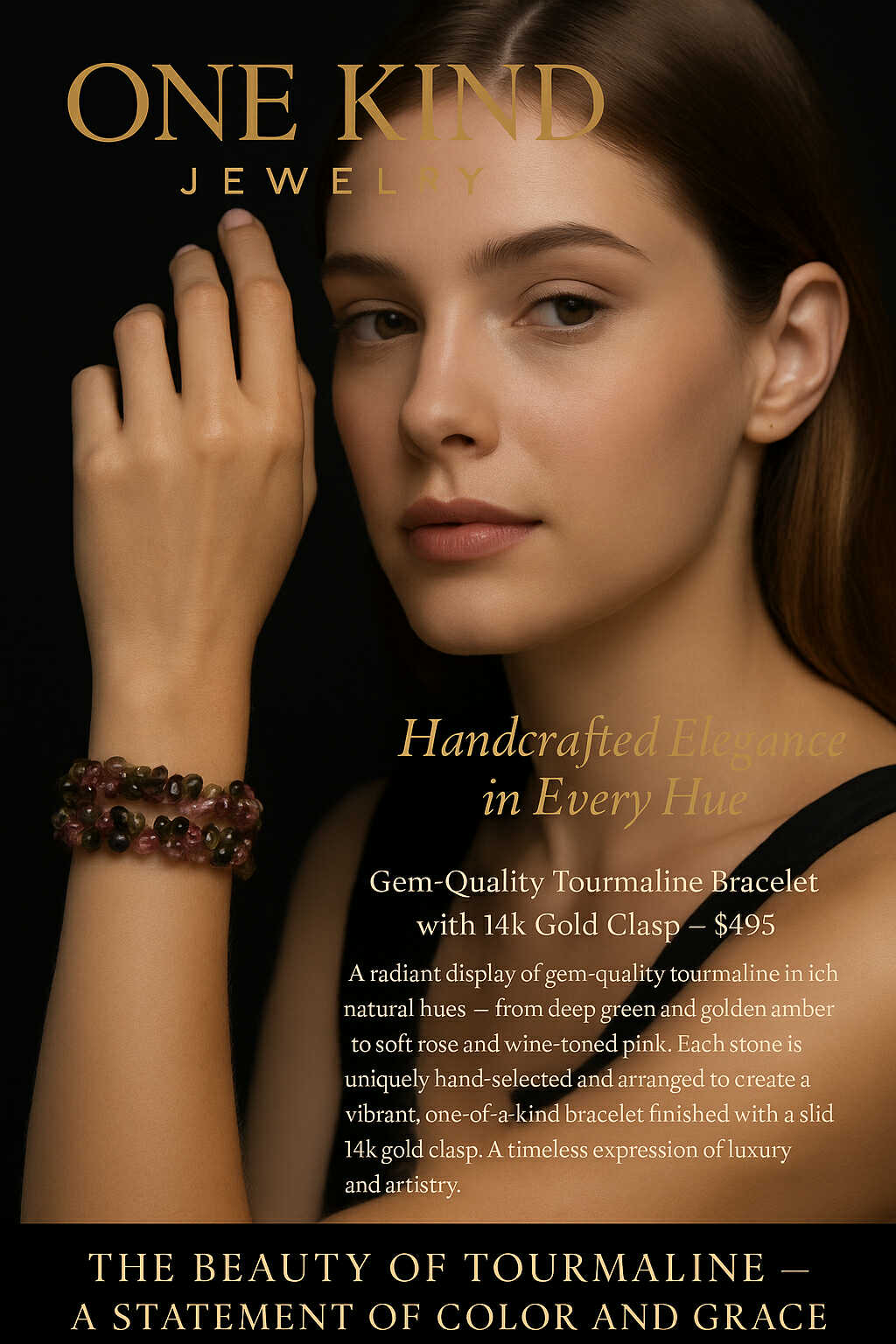Gem-Quality Tourmaline Bracelet With 14K Gold Filled Clasp