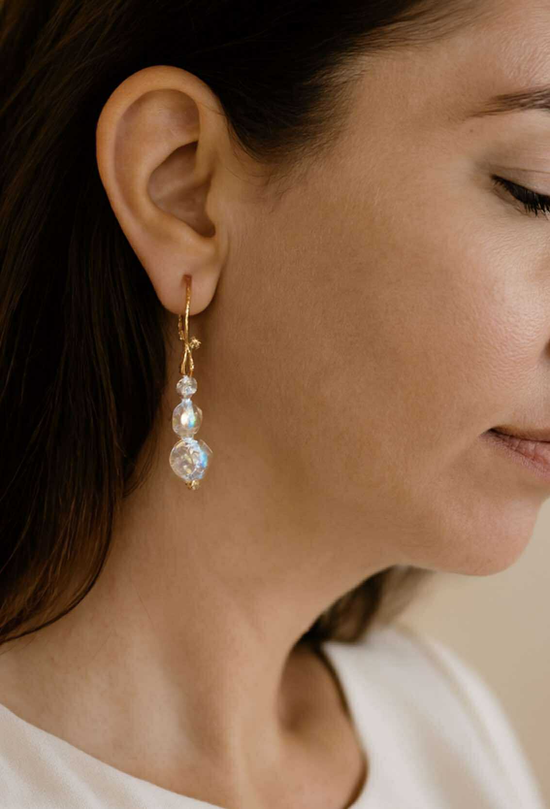 Gold Plated with Clear Swarovski Crystals