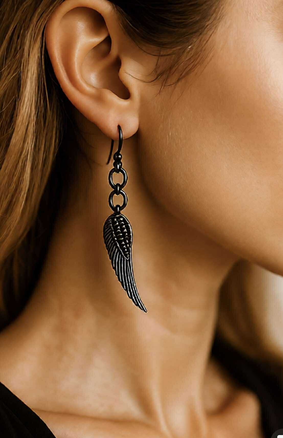 Gun Metal Angel Wings