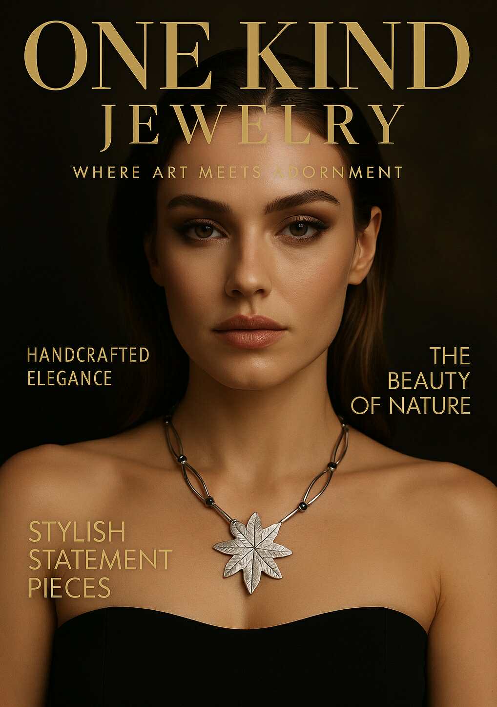 Silver Leaf & Hematite Necklace