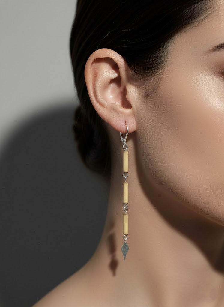 Sterling Silver and Wooden Beads