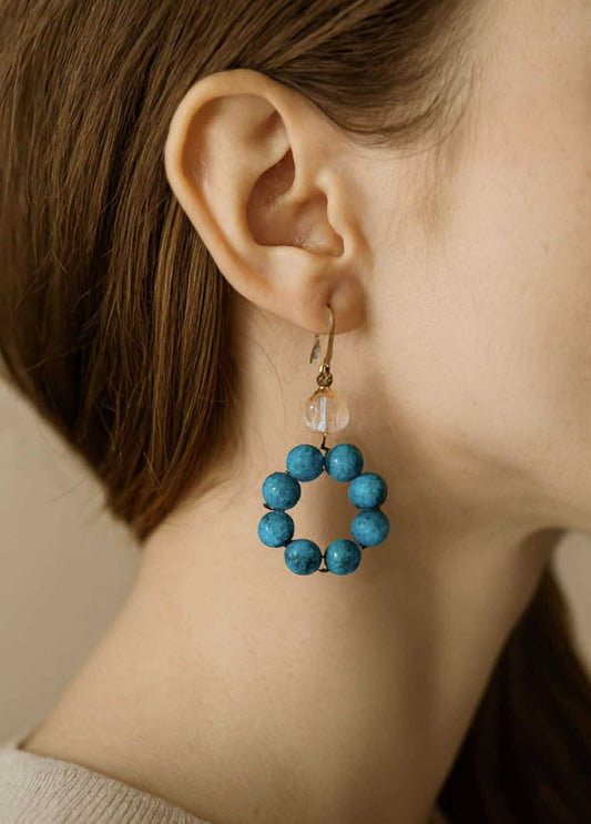 Sterling Silver Earrings with Natural Stones