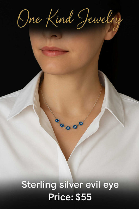 Sterling Silver Evil Eye Necklace