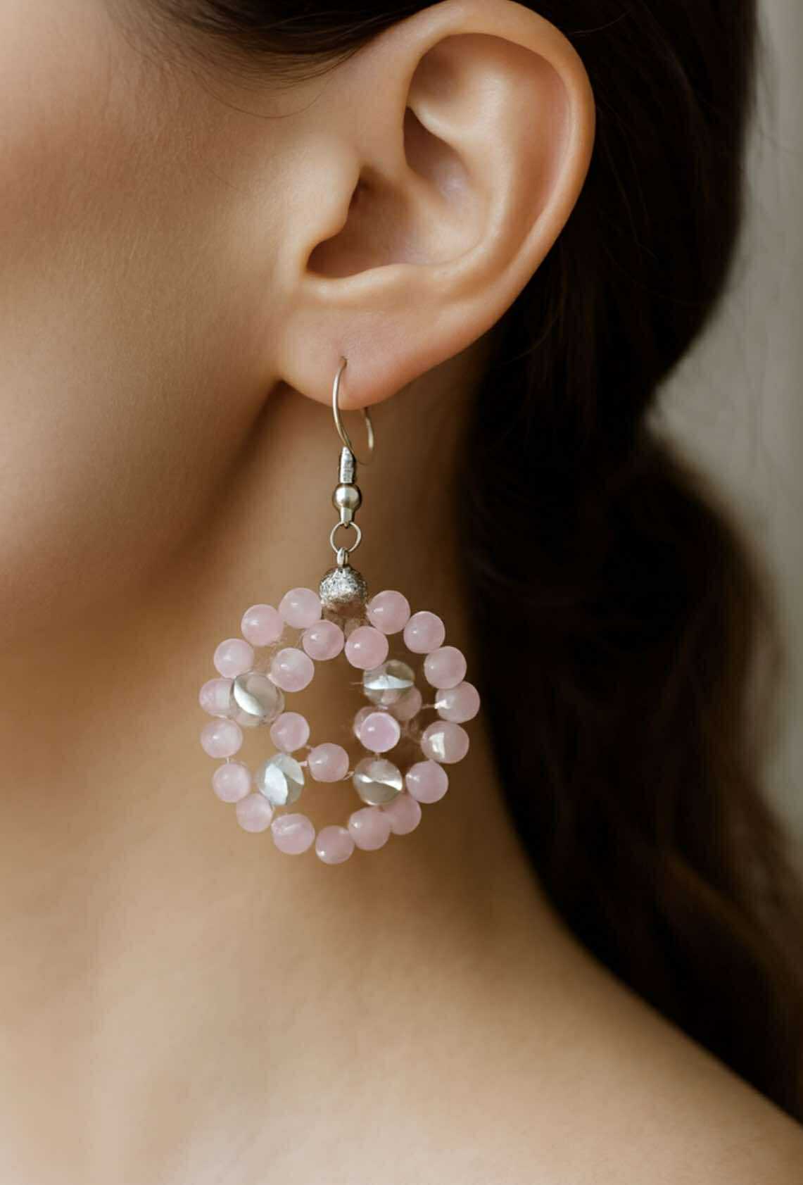 Sterling Silver with Fuchsia Jade