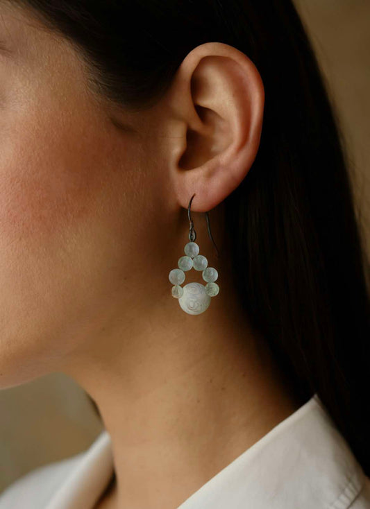 Sterling Silver with Natural Stones Earrings