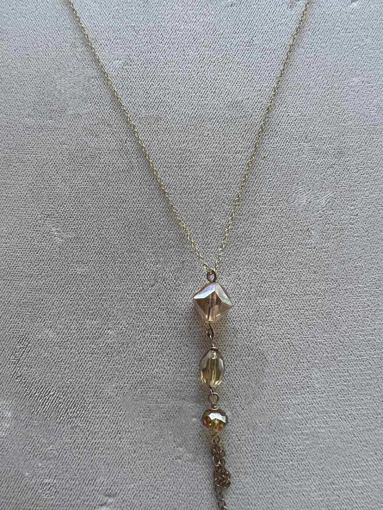 14K Gold Filled Chain Swarovski Crystals - 48” Long