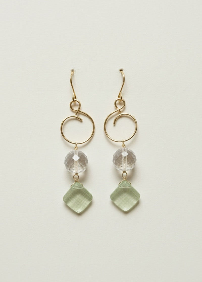 Gold filled 14k with Quartz Stones