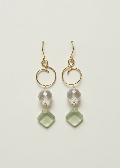 Gold filled 14k with Quartz Stones