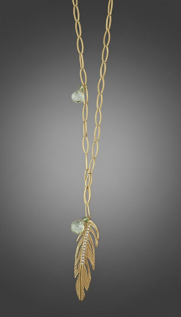 14K Gold Filled Clear Quartz Necklace – 34-Inch