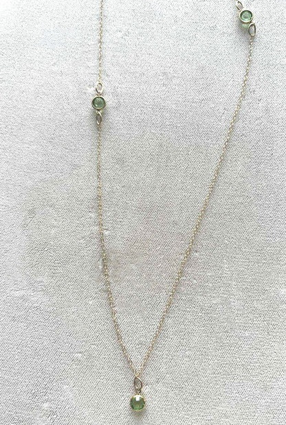 14k Gold-filled Beads with Blue Crystals