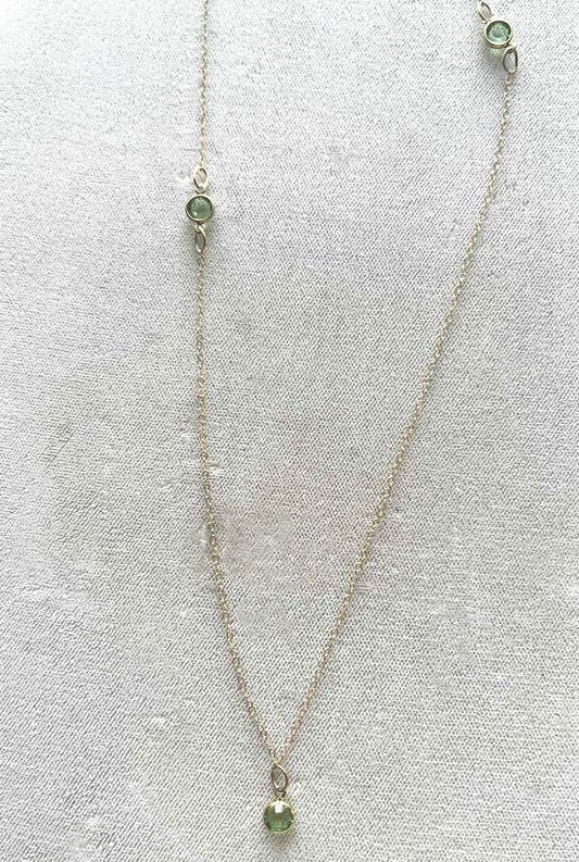 14k Gold-filled Beads with Blue Crystals