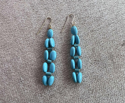 14K Gold Filled Blue Turquoise Stones