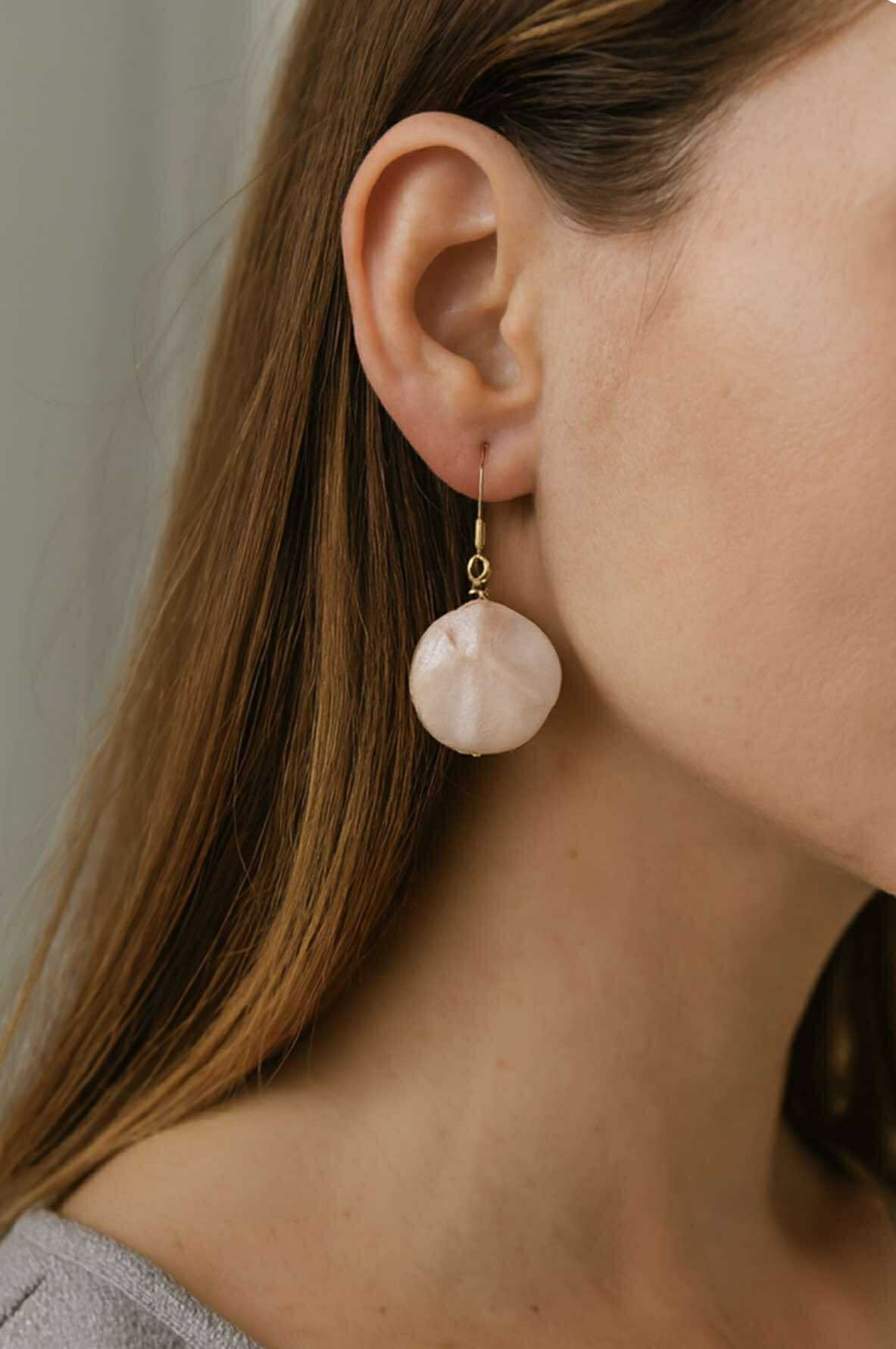 14K Gold Filled Natural Peach Stone