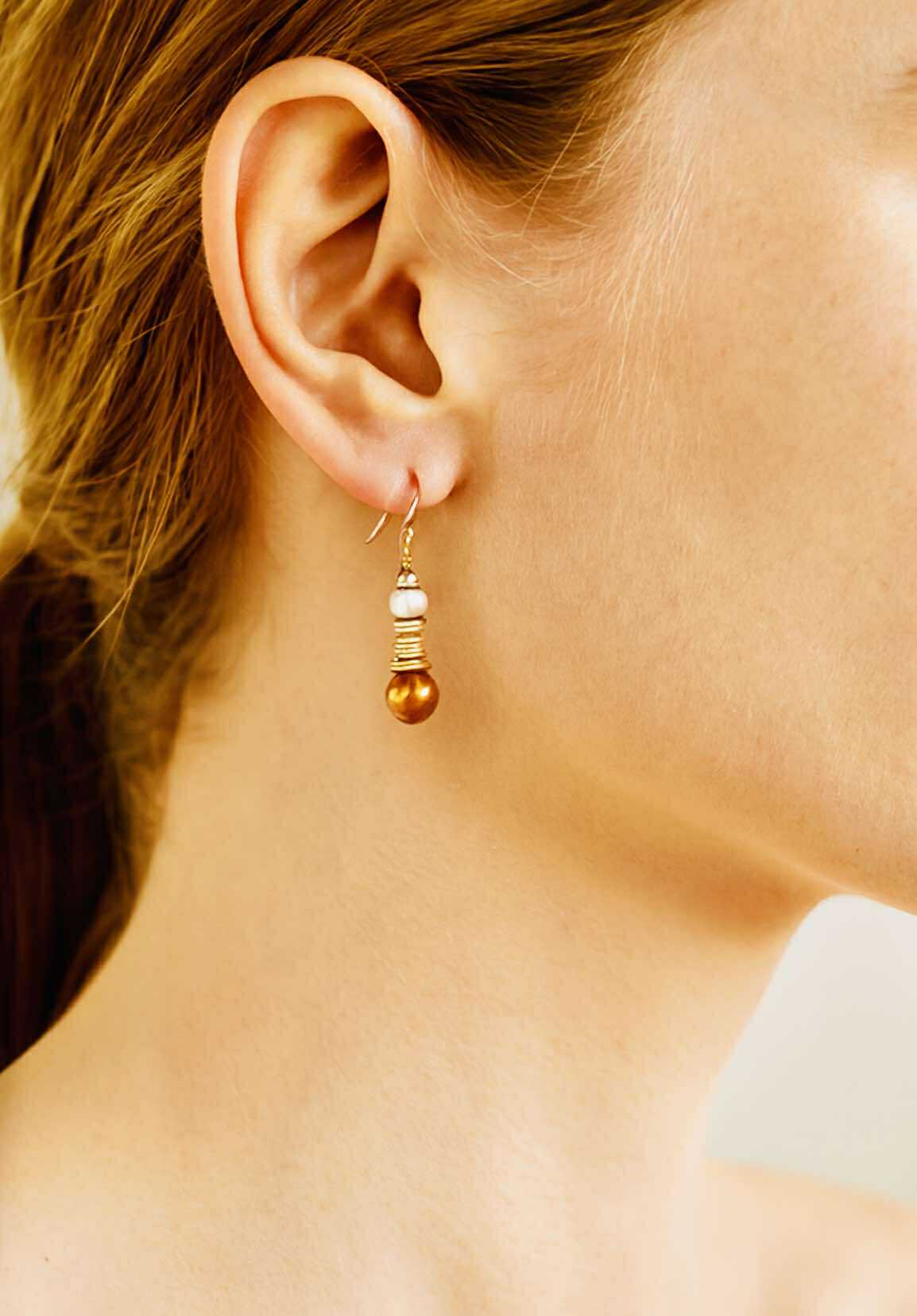 14K Gold Filled Wire with Fresh Water Pearls