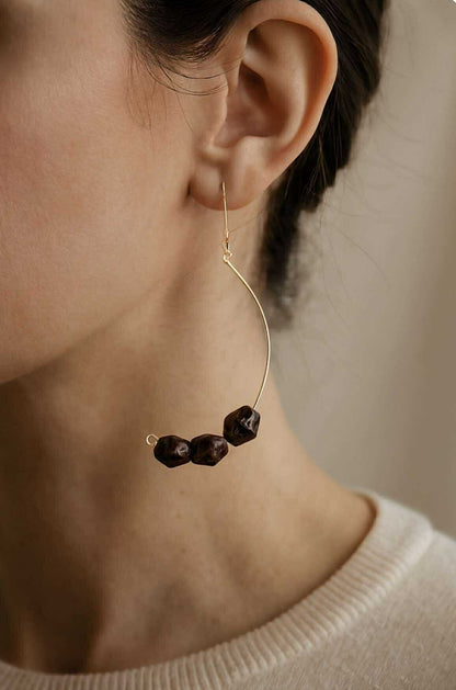 14k Gold Filled Wire with Wooden Beads