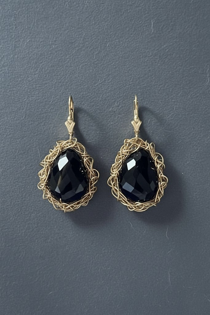 14K Gold Filled Wire Wrapped with Smokey Topaz