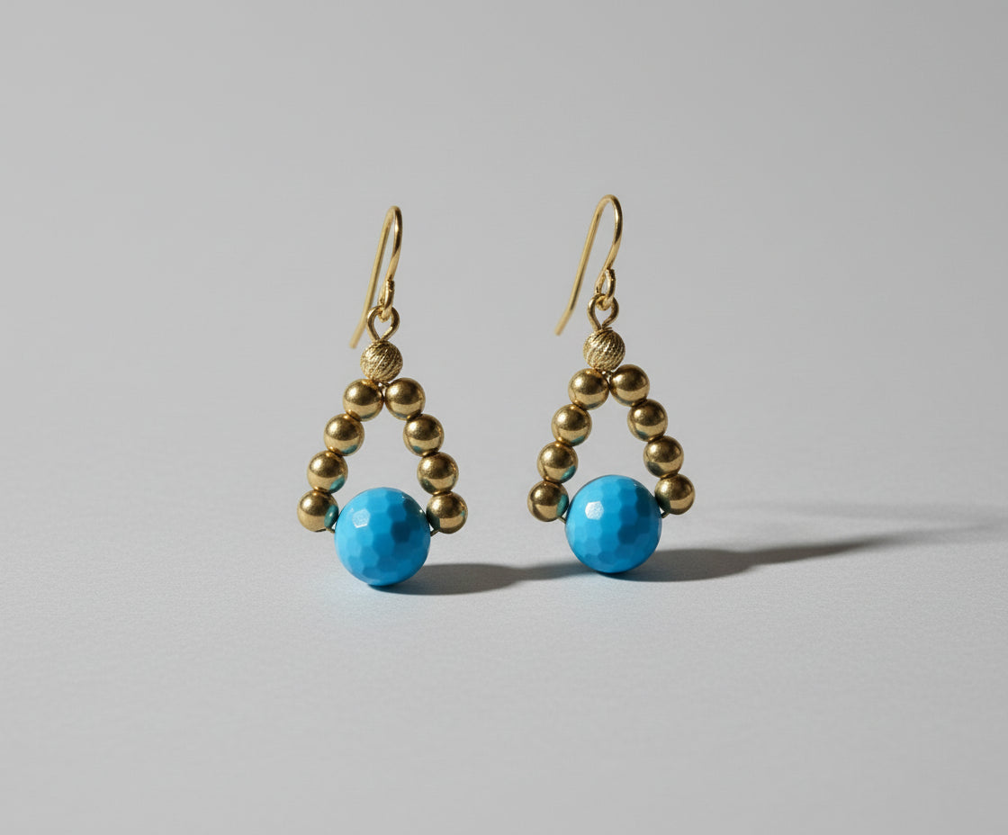 14k Gold Filled with Gold Plated and Natural Stone Beads