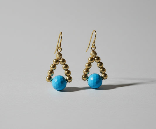 14k Gold Filled with Gold Plated and Natural Stone Beads