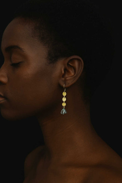 14K Gold Filled with Light Green Amethyst