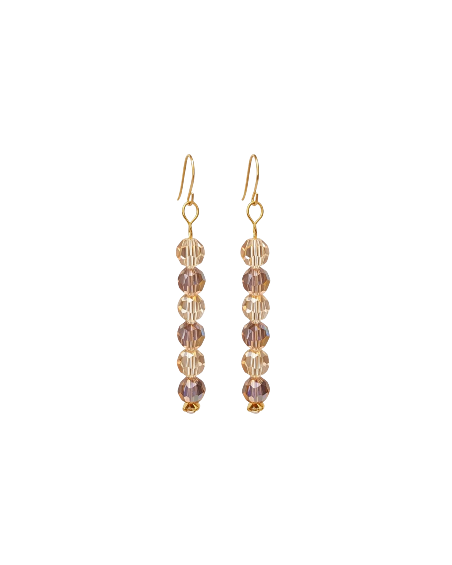 14K Gold-Filled Swarovski Champagne Crystal Drop Earrings