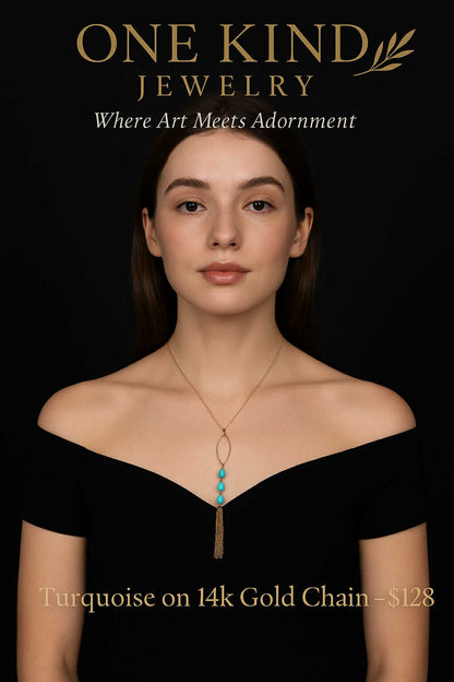 22” Turquiose on 14k Gold Filled Chain
