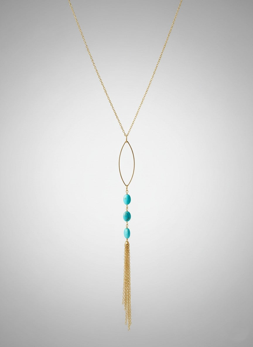 22” Turquiose on 14k Gold Filled Chain