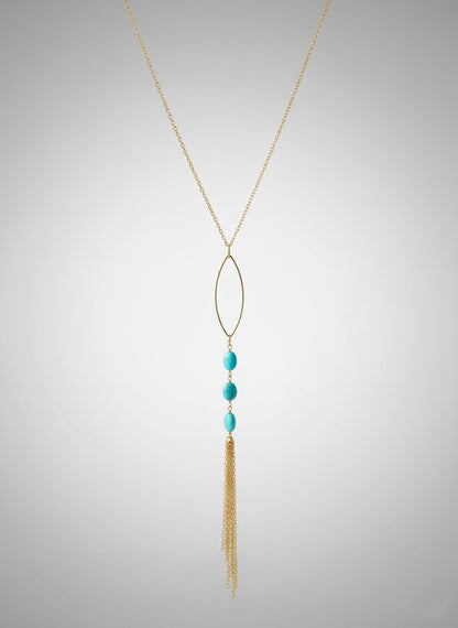 22” Turquiose on 14k Gold Filled Chain