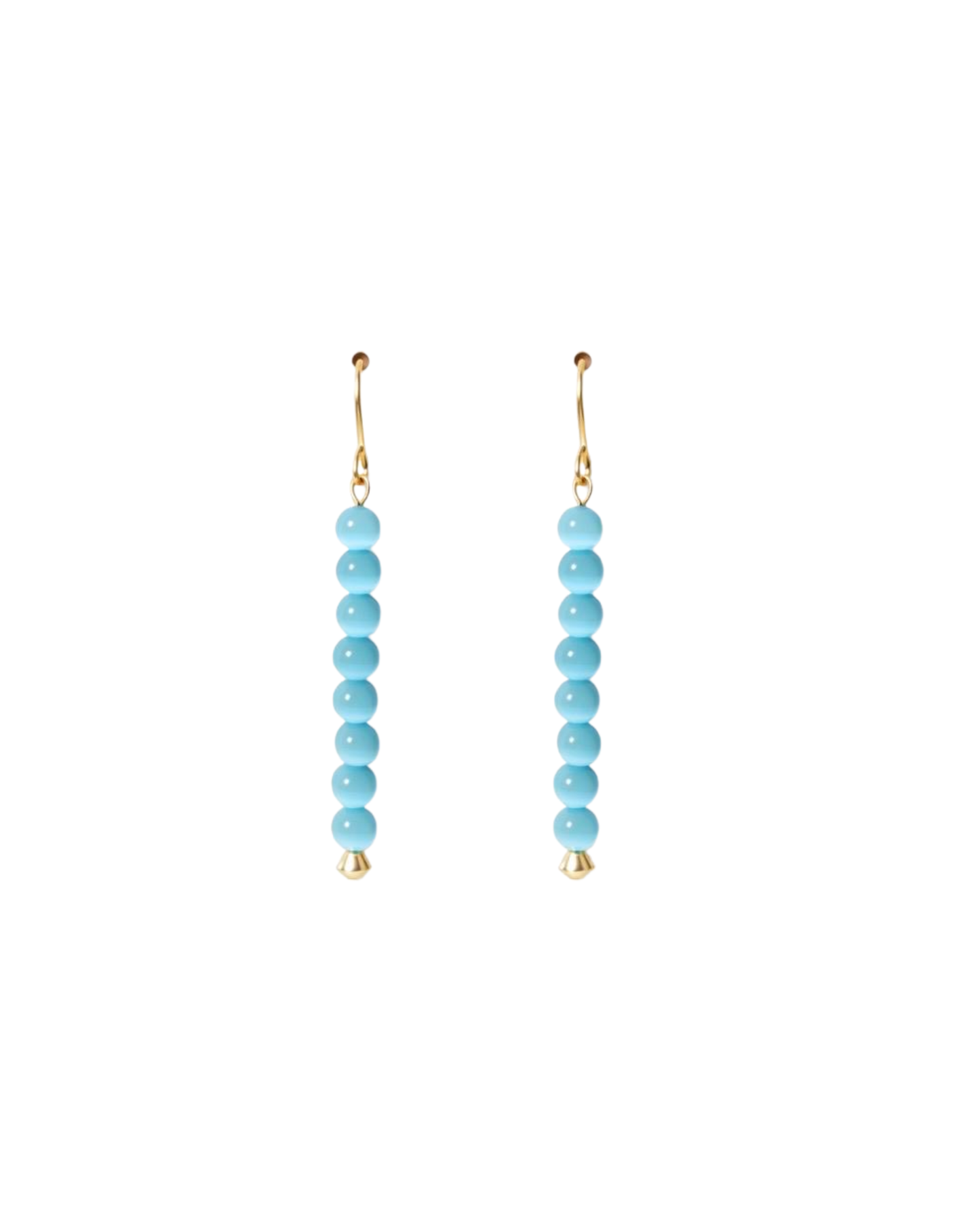 14-Karat Gold-Filled Blue Cat’s Eye Drop Earrings