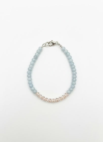 Blue Jade with Swarovski Crystals