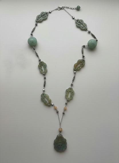 Carved Jade Necklace