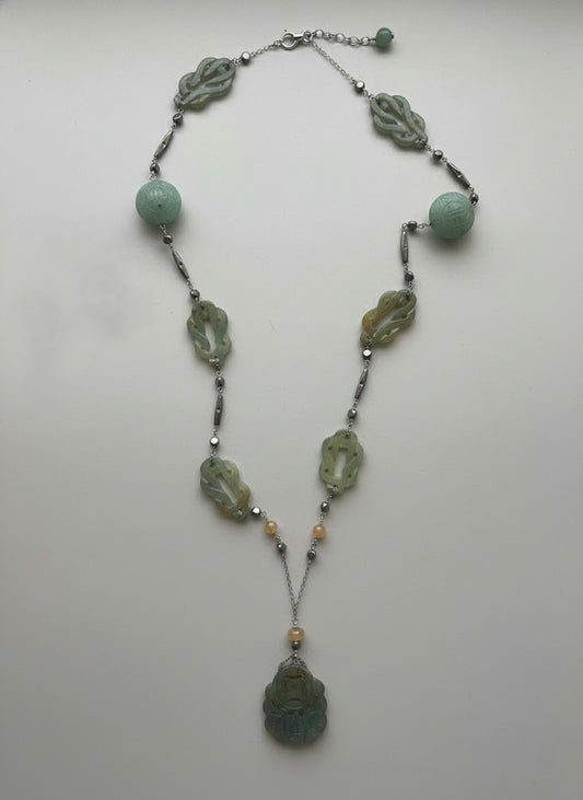 Carved Jade Necklace
