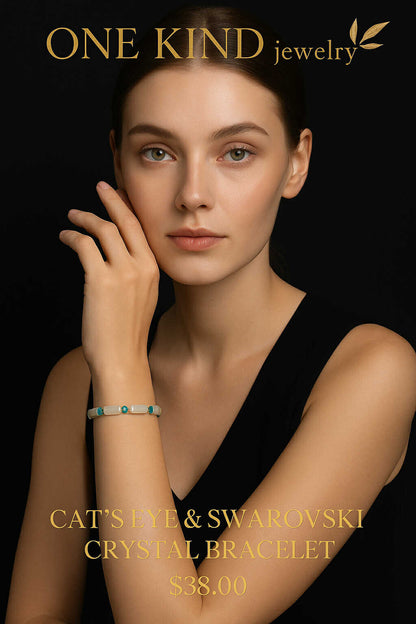 Cat’s Eye and Swarovski Crystal