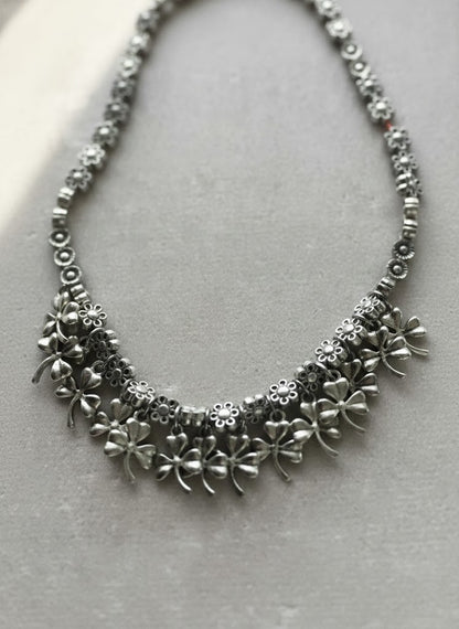 Fashion Jewelry Metal Floral Necklace