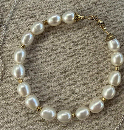 Freshwater Pearls with Gold Filled Findings Bracelet