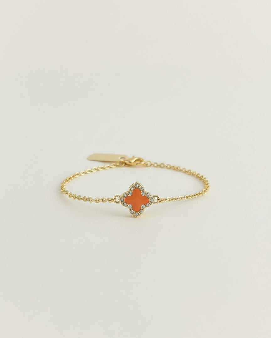 Gold Filled Orange Clover Charm