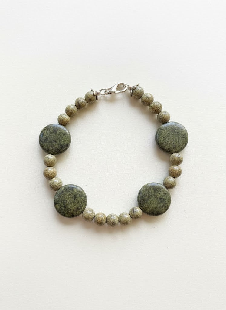 Green Agate and Sterling Silver