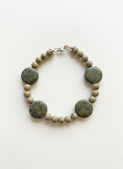 Green Agate and Sterling Silver