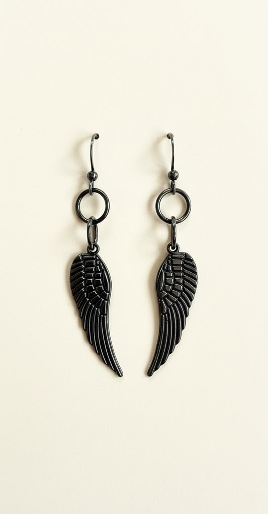 Gun Metal Angel Wings