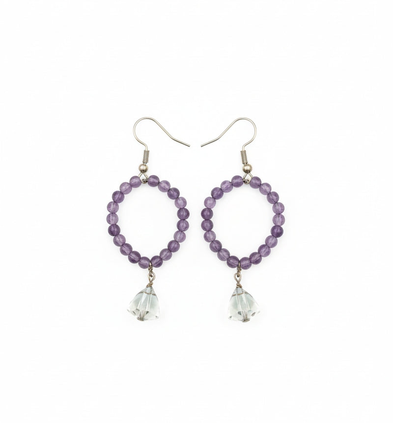 Handmade Purple and Green Amethyst Sterling Silver