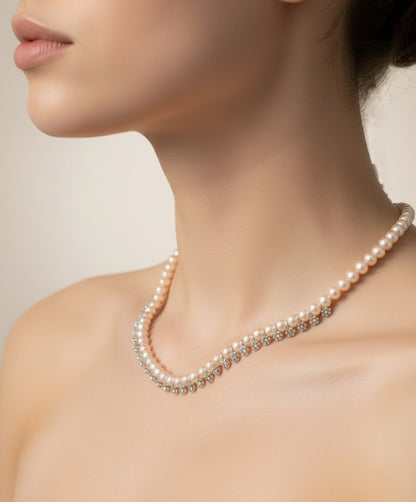 Light Peach Mother of Pearl Necklace