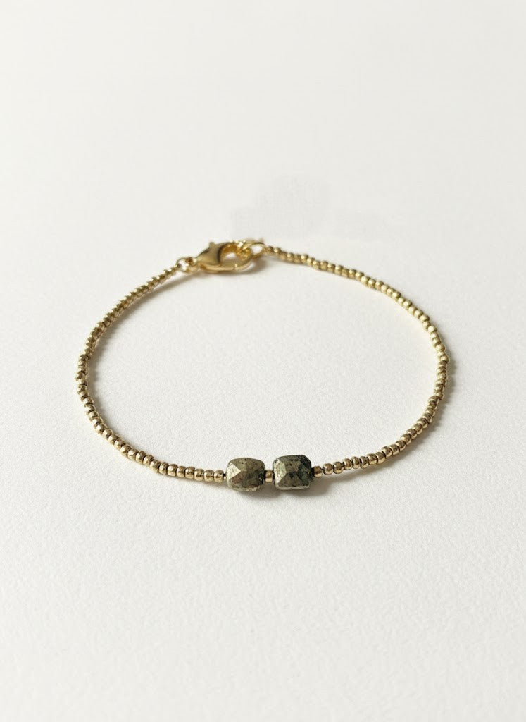 Pyrite (Fool’s Gold) with 14K Gold Filled Clasp