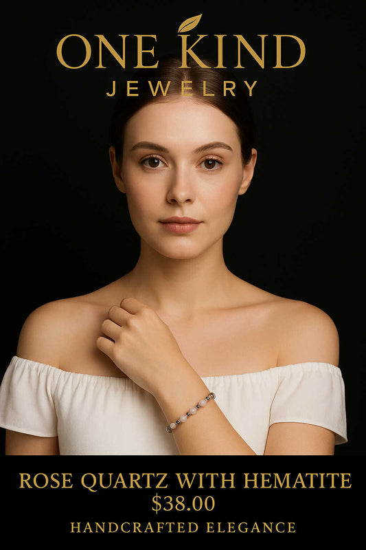 Rose Quartz with Hematite