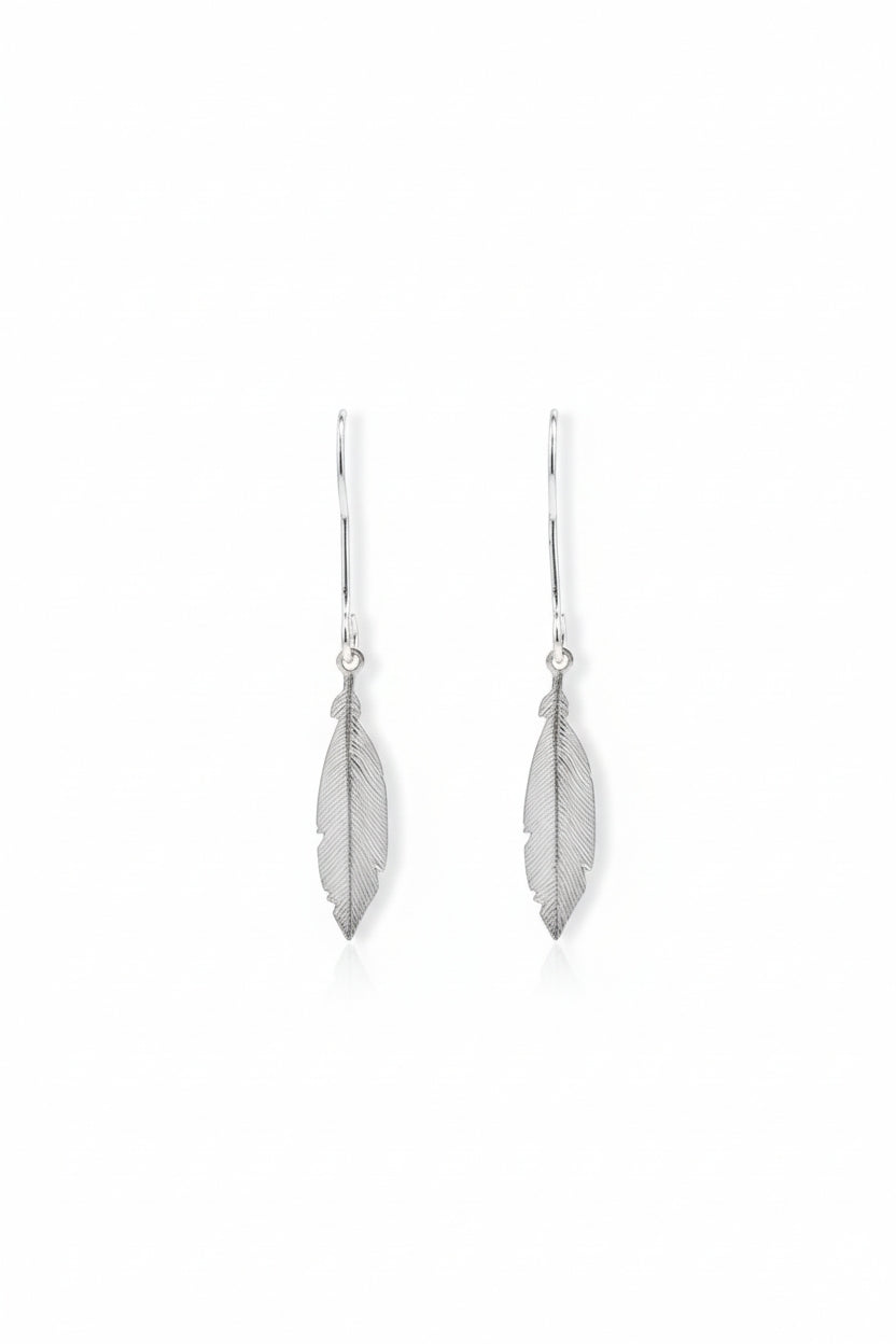 Sterling Silver Leaf Earrings