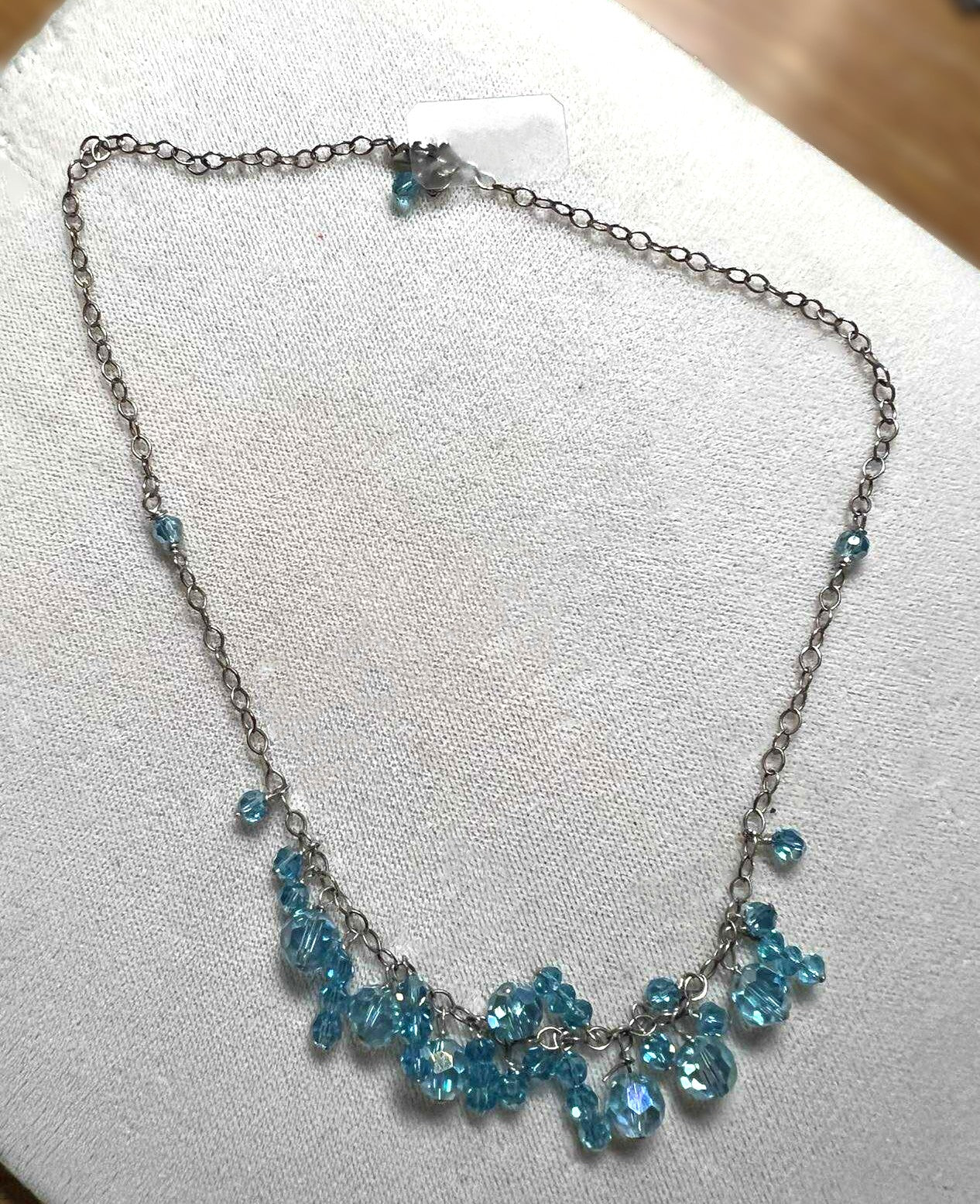 Sterling Silver With Blue Crystals Stylish Statement Piece