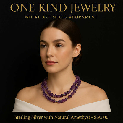 Sterling Silver with Natural Amethyst