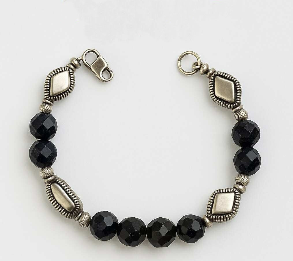Sterling Silver with Blue Goldstone Bracelet