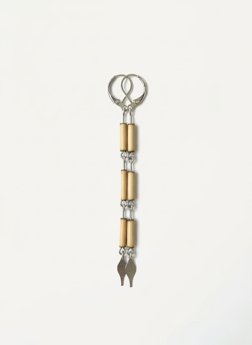 Sterling Silver and Wooden Beads